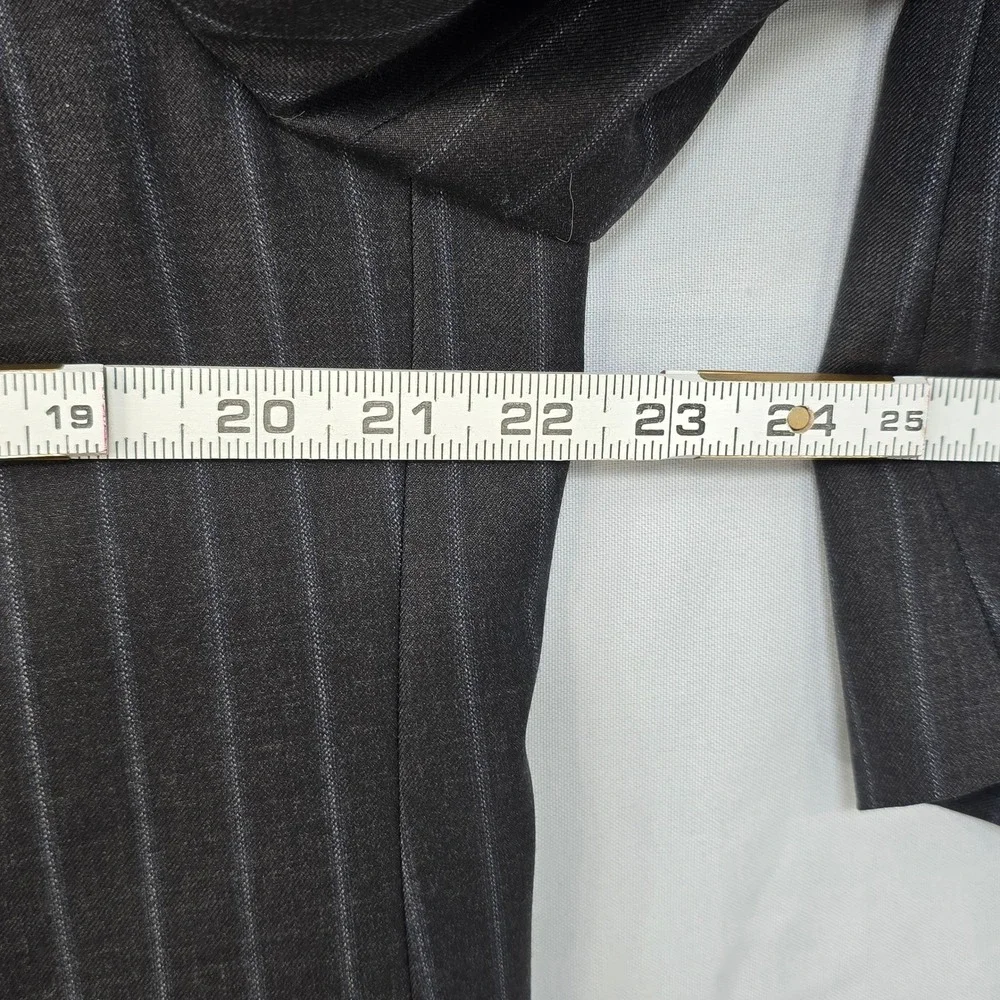 Canali Blazer Sport Coat Pinstripe Made‎ in Italy 100% Wool Bemberg Men Size 54